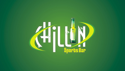 Beer bottle logo design, Sports bar logo