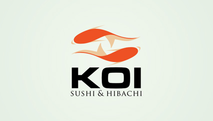 Modern style japanese restaurant, Koi logo