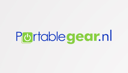 Portable device info website logo, Power logo design