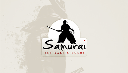 samurai sushi logo, sushi logo design, chopsticks logo